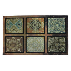 Изображение товара Коврик придверный противоскользящий Ланже 45х75 см влаговпитывающий серый