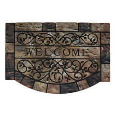 Коврик придверный противоскользящий Линкольн 58х88 см влаговпитывающий коричневый - фото 1