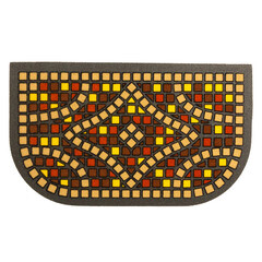 Коврик придверный противоскользящий Format Tour Мозаика 40х68 см влаговпитывающий коричневый - фото 1