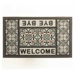 Изображение товара Коврик придверный противоскользящий Format Classic Орнамент 40х68 см влаговпитывающий серый