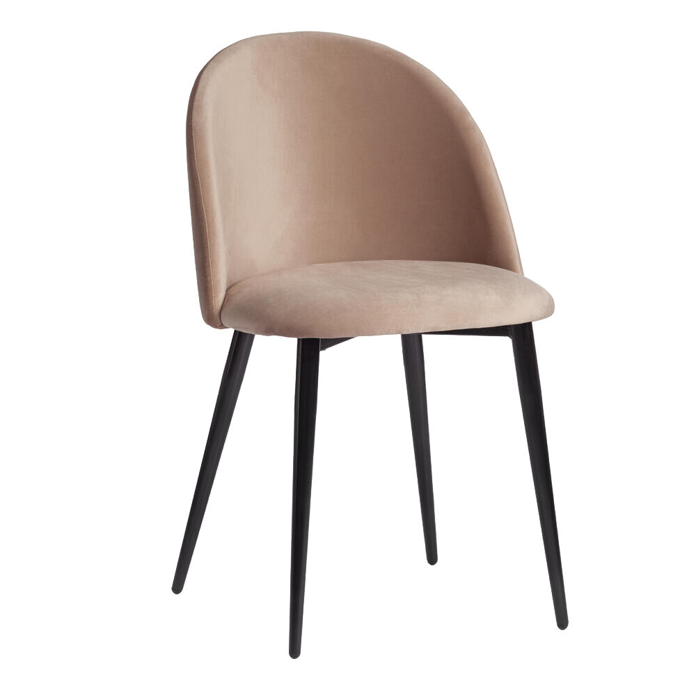 Изображение товара Стул Monro бежевый с металлическими ножками и тканевой обивкой