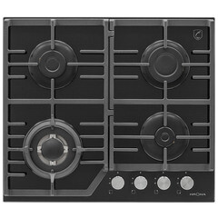 Варочная панель газовая Krona Ardente 60 4 конфорки черная - фото 1