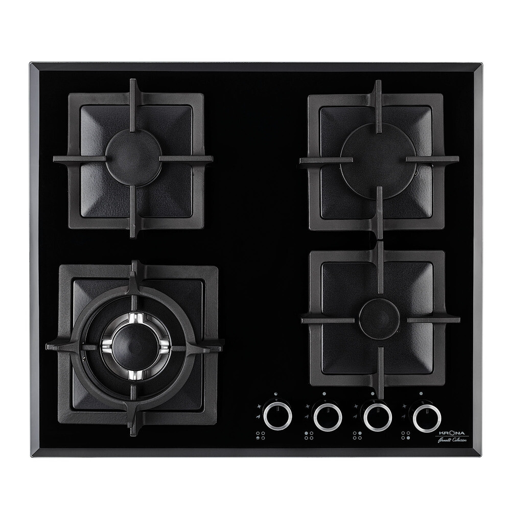 Изображение товара Варочная панель газовая Krona Calore 60 4 конфорки черная Изображение товара Варочная панель газовая Krona Calore 60 4 конфорки черная