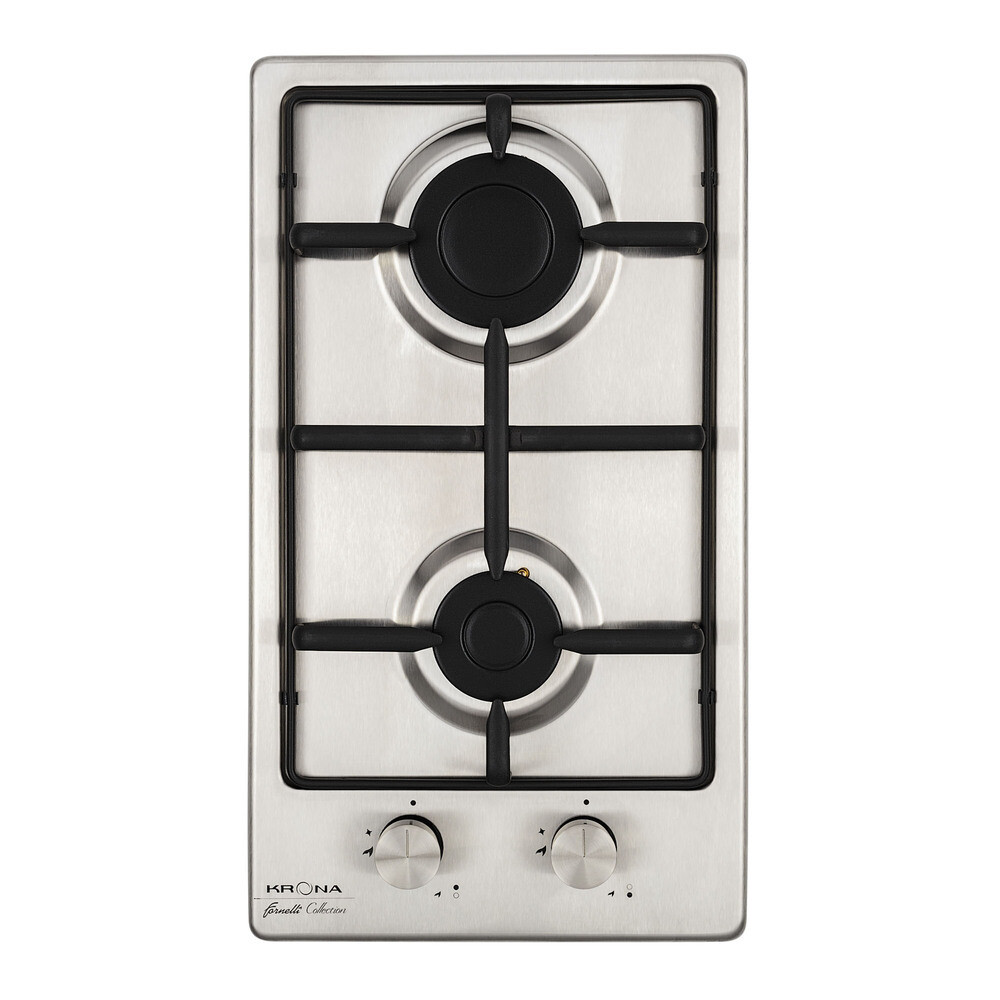 Изображение товара Варочная панель газовая Krona Partita 30 2 конфорки нержавеющая сталь