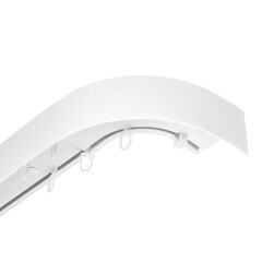 Изображение товара Карниз потолочный пластмассовый двухрядный с блендой 240 см белый