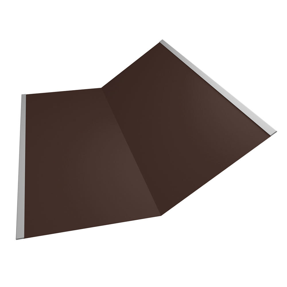 Изображение товара Ендова внутренняя для металлочерепицы 300х300 мм 2 м коричневая RAL 8017