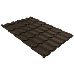 Металлочерепица 1,18х3,6 м 0,5 мм Grand Line Классик темно-коричневая RR 32 satin - фото 1