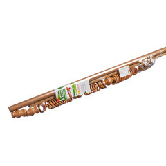 Карниз настенный деревянный двухрядный круглый 300 см d 28 мм светлый дуб - фото 4