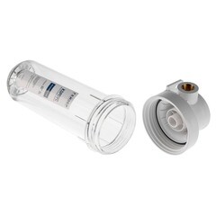 Корпус фильтра Гейзер Гарант для холодной воды пластик 10SL 1/2 ВР(г) х 1/2 ВР(г) прозрачный - фото 7