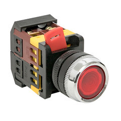 Кнопка плоская EKF PROxima ABLFS-22 230 В IP40 без фиксации с подсветкой красная (ablfs-22-r) - фото 8