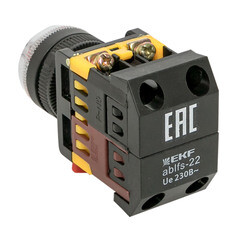 Кнопка плоская EKF PROxima ABLFS-22 230 В IP40 без фиксации с подсветкой красная (ablfs-22-r) - фото 2
