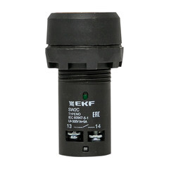 Кнопка плоская EKF PROxima SW2C-10D 230 В IP54 без фиксации с подсветкой желтая (sw2c-md-y) - фото 3