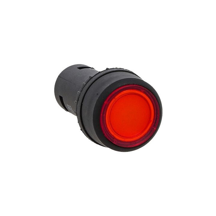 Изображение товара Кнопка плоская EKF PROxima SW2C-10D 24 В IP54 без фиксации с подсветкой красная (sw2c-md-r-24)