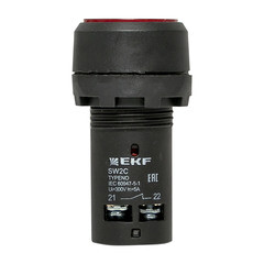 Кнопка плоская EKF PROxima SW2C-10D 230 В IP54 без фиксации с подсветкой красная (sw2c-md-r) - фото 7