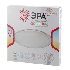 Светильник светодиодный накладной Эра Saturn 3000-6500К 70 Вт 26 кв.м белый IP20 с пультом (Б0036367) - фото 4
