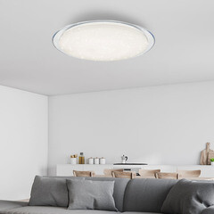 Светильник светодиодный накладной Эра Saturn 3000-6500К 70 Вт 26 кв.м белый IP20 с пультом (Б0036367) - фото 2