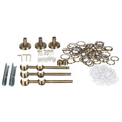 Карниз настенный металлический двухрядный круглый 280 см d20 мм бронза - фото 3