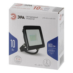 Прожектор светодиодный Эра LPR-02 6500К 10 Вт IP65 черный - фото 3