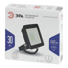 Прожектор светодиодный Эра LPR-02 6500К 30 Вт IP65 черный - фото 2