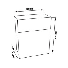 Ящик почтовый Аллюр №4010 с замком медь - фото 3