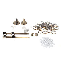 Карниз настенный металлический двухрядный круглый 200 см d20 мм бронза - фото 3