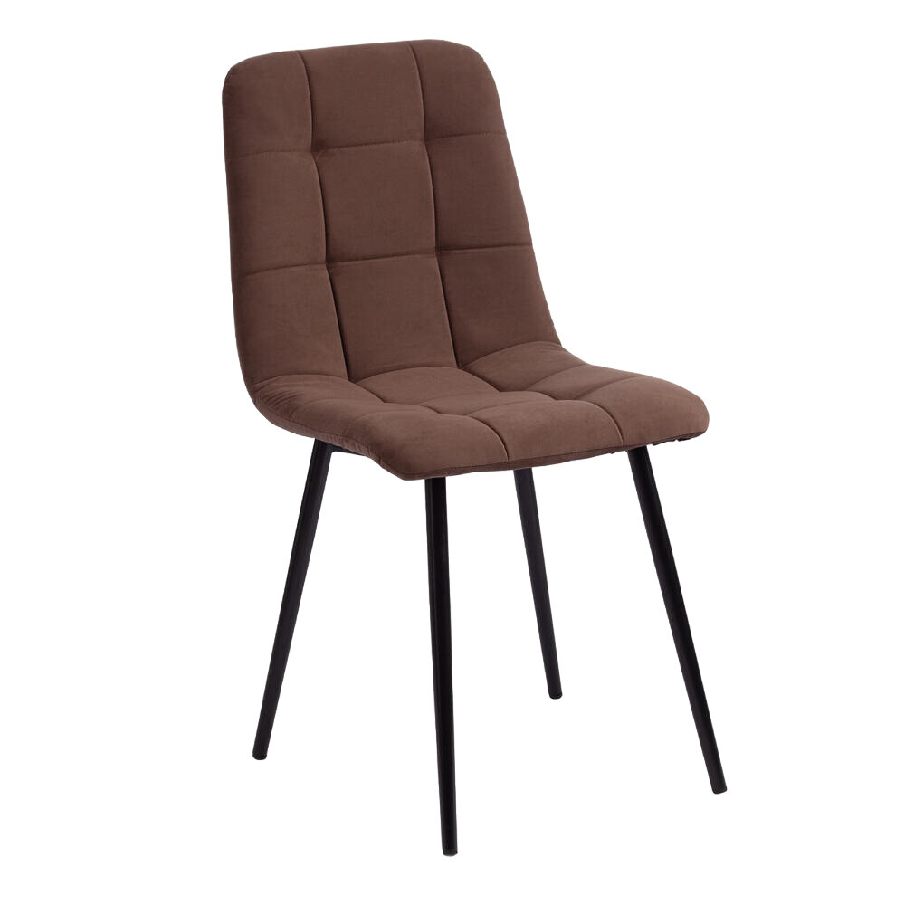 Изображение товара Современный коричневый стул Chilly Max с мягким сиденьем и металлическими ножками