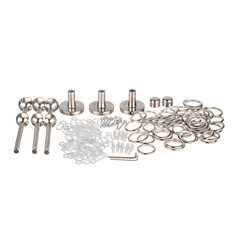 Карниз настенный металлический двухрядный круглый 200 см d20 мм серебро - фото 3