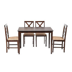 Изображение товара Обеденная группа темный орех стол и 4 стула Hudson Dining Set (13691)