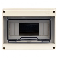 Щит распределительный навесной EKF PROxima ЩРН-ПГ-8 пластиковый IP65 147х203х89 мм 8 модулей прозрачная дверь серый - фото 3