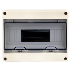 Щит распределительный навесной EKF PROxima ЩРН-ПГ-12 пластиковый IP65 198х254х106 мм 12 модулей прозрачная дверь серый - фото 2