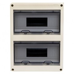 Щит распределительный навесной EKF PROxima ЩРН-ПГ-24 пластиковый IP65 354х272х109 мм 24 модуля прозрачная дверь серый - фото 3