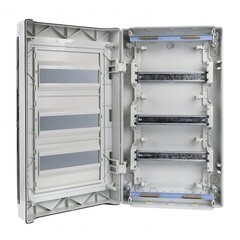 Щит распределительный навесной EKF PROxima ЩРН-ПГ-36 пластиковый IP65 625х345х155 мм 36 модулей прозрачная дверь серый - фото 3