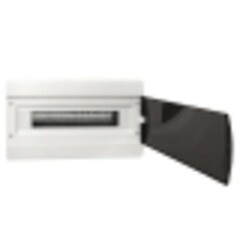 Щит распределительный встраиваемый EKF SlimBox PROxima ЩРВ-П-18 пластиковый IP41 230х395х100 мм 18 модулей прозрачная дверь серый - фото 2