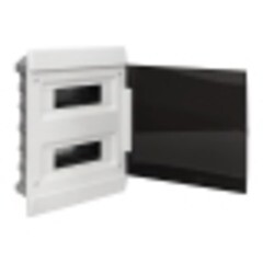 Щит распределительный встраиваемый EKF SlimBox PROxima ЩРВ-П-24 пластиковый IP41 366х295х100 мм 24 модуля прозрачная дверь серый - фото 4