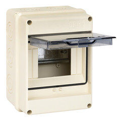 Щит распределительный навесной EKF PROxima ЩРН-ПГ-5 пластиковый IP65 155х119х89 мм 5 модулей прозрачная дверь серый - фото 4