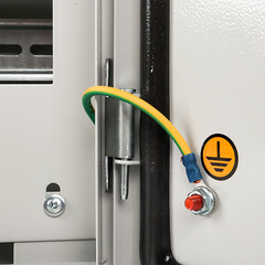 Щит распределительный навесной EKF Basic ЩРН-24 металлический IP54 395х310х120 мм 24 модуля с замком - фото 3