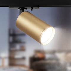 Трековый светильник однофазный Эра TR39-GU10 MG 15 Вт GU10 MR16 1 кв.м золото (Б0053312) - фото 7