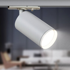 Трековый светильник однофазный Эра TR39-GU10 WH 15 Вт GU10 MR16 1 кв.м белый (Б0053309) - фото 7