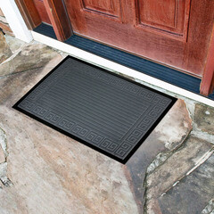 Коврик противоскользящий Бургунь 60х90 см влаговпитывающий серый - фото 2