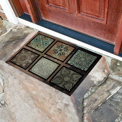 Коврик придверный противоскользящий Ланже 45х75 см влаговпитывающий серый - фото 2