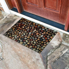 Коврик придверный противоскользящий Стерлинг 45х75 см влаговпитывающий бежевый - фото 2