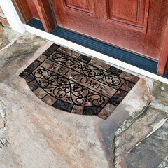 Коврик придверный противоскользящий Линкольн 58х88 см влаговпитывающий коричневый - фото 2