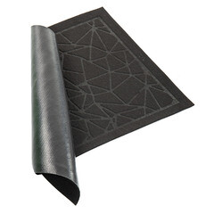 Коврик универсальный влаговпитывающий ПВХ Холл 60х40 см черный - фото 3