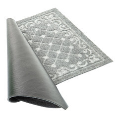 Коврик универсальный влаговпитывающий ПВХ Холл 90х60 см серый - фото 3