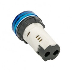 Лампа сигнальная EKF PROxima AD16-22HS 24 В IP65 синяя (10 шт.) (ledm-ad16-b-24-65) - фото 4