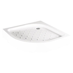 Изображение товара Поддон Метакам Classic акриловый 80х80х16 см полукруг белый низкий (21471)