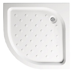 Поддон Метакам Classic акриловый 80х80х16 см полукруг белый низкий (21471) - фото 2