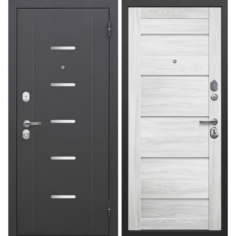 Изображение товара Входная металлическая дверь Ferroni Гарда 7,5СМ правая антик серебро Россия