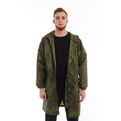 Плащ влагозащитный унисекс полиэстер с ПВХ покрытием Water Way 52-54 (XXL) рост 170-176 см зеленый (118798) - фото 3