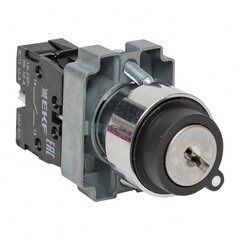 Изображение товара Переключатель EKF PROxima BG21 660 В 1NO IP65 2P с фиксацией с замком черный (xb2-bg21)